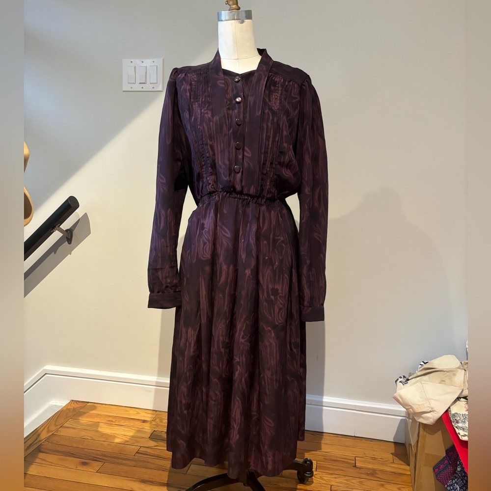 Fall button up vintage dress